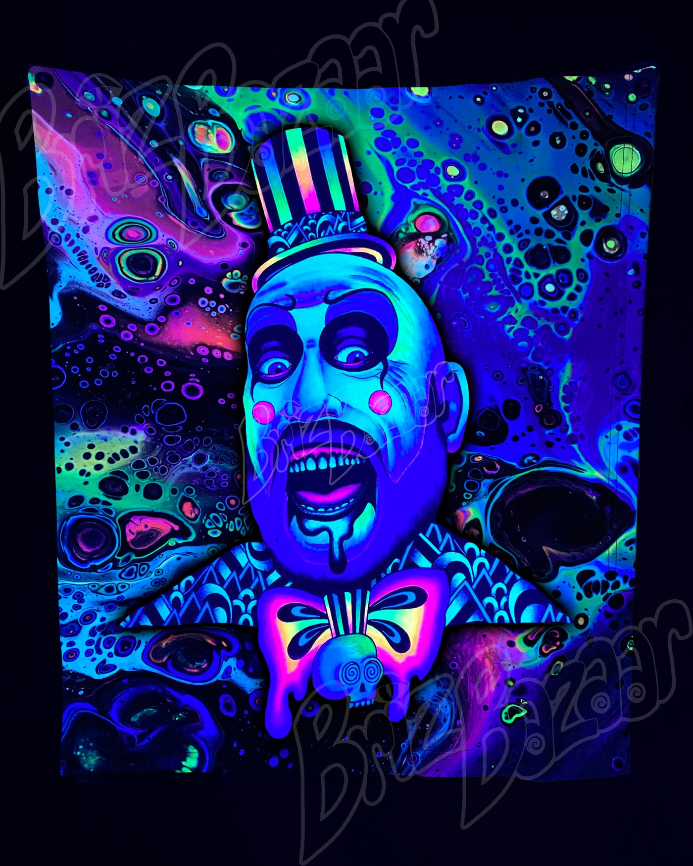 Custom Fluid UV Tapestry of Tutti