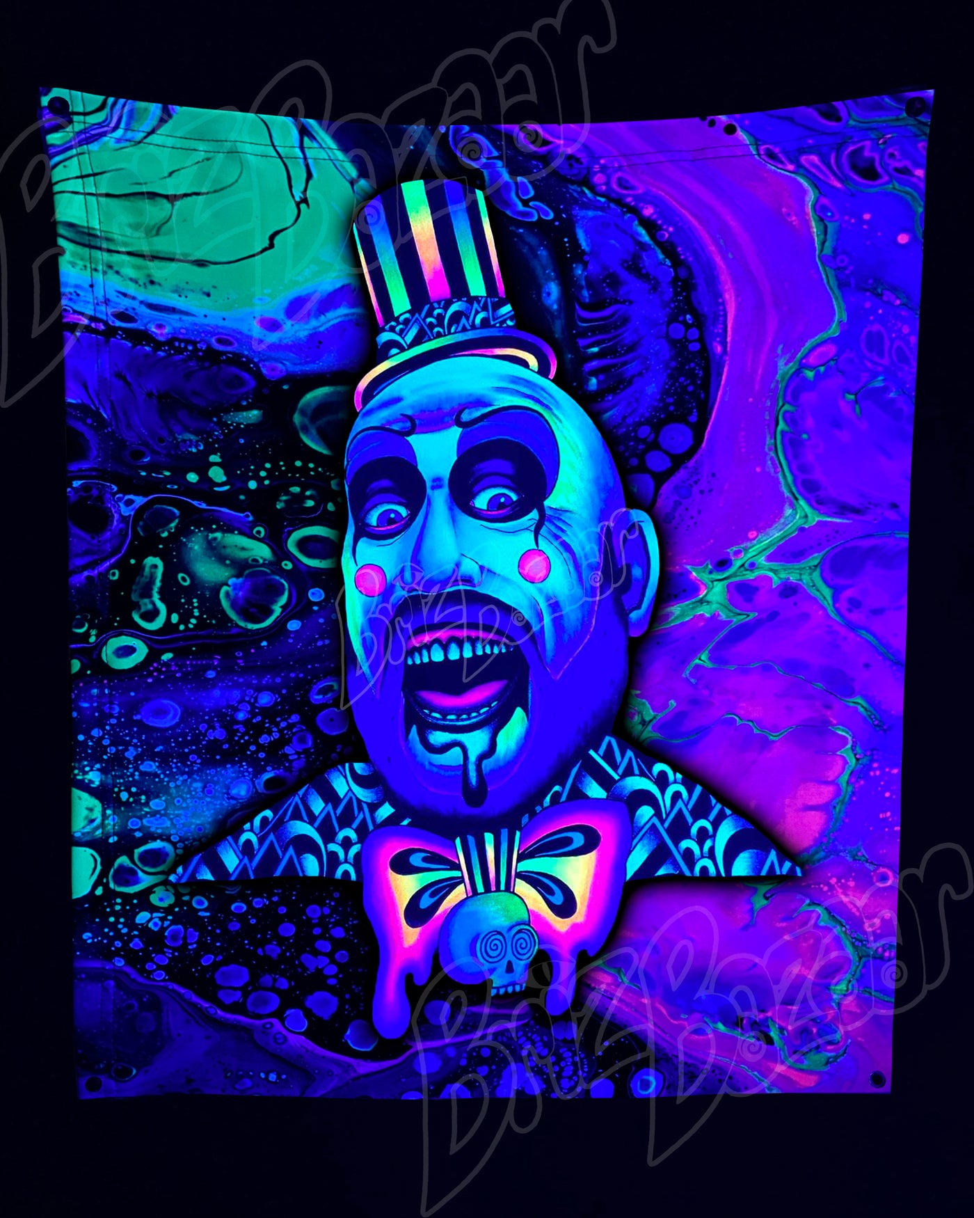 Custom Fluid UV Tapestry of Tutti
