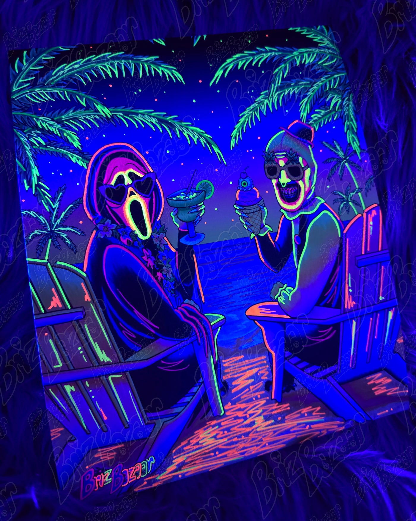 UV Embellished Art Print of Summerween