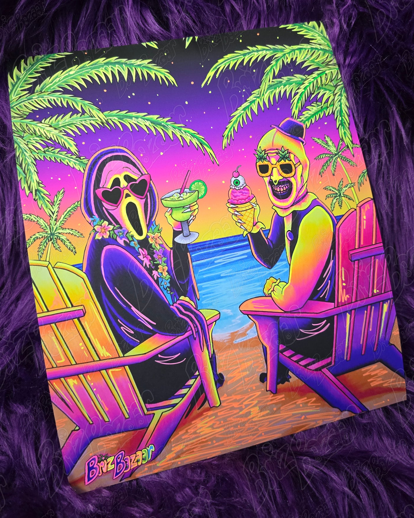 UV Embellished Art Print of Summerween