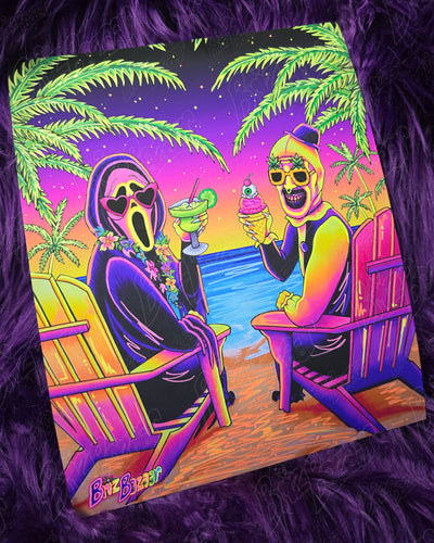 UV Embellished Art Print of Summerween