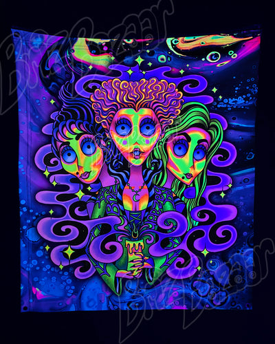 Custom Fluid UV Tapestry of Wicked Witchez