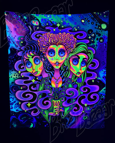 Custom Fluid UV Tapestry of Wicked Witchez