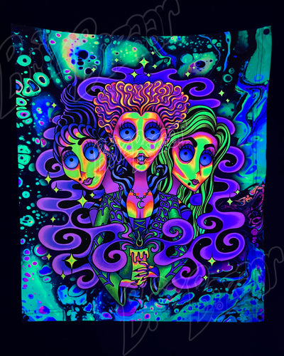 Custom Fluid UV Tapestry of Wicked Witchez