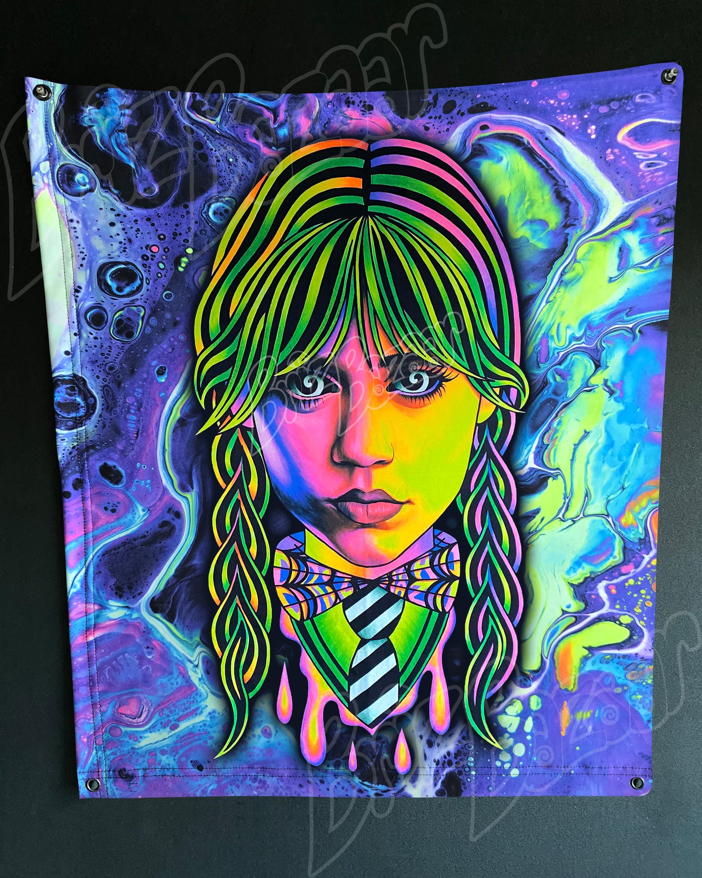 Custom Fluid UV Tapestry of Brizzday