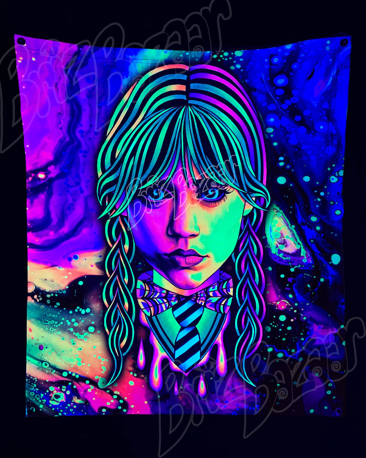 Custom Fluid UV Tapestry of Brizzday