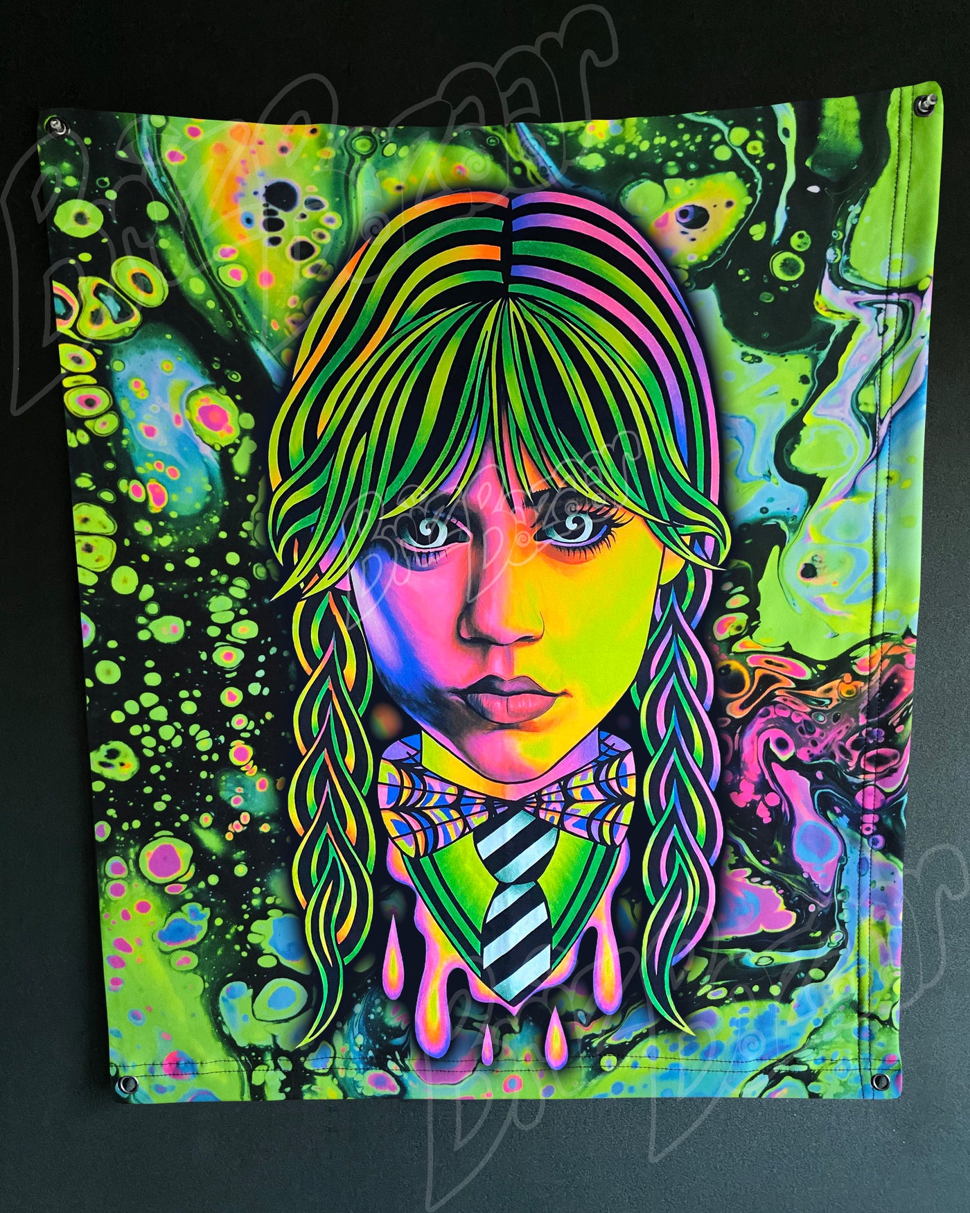 Custom Fluid UV Tapestry of Brizzday