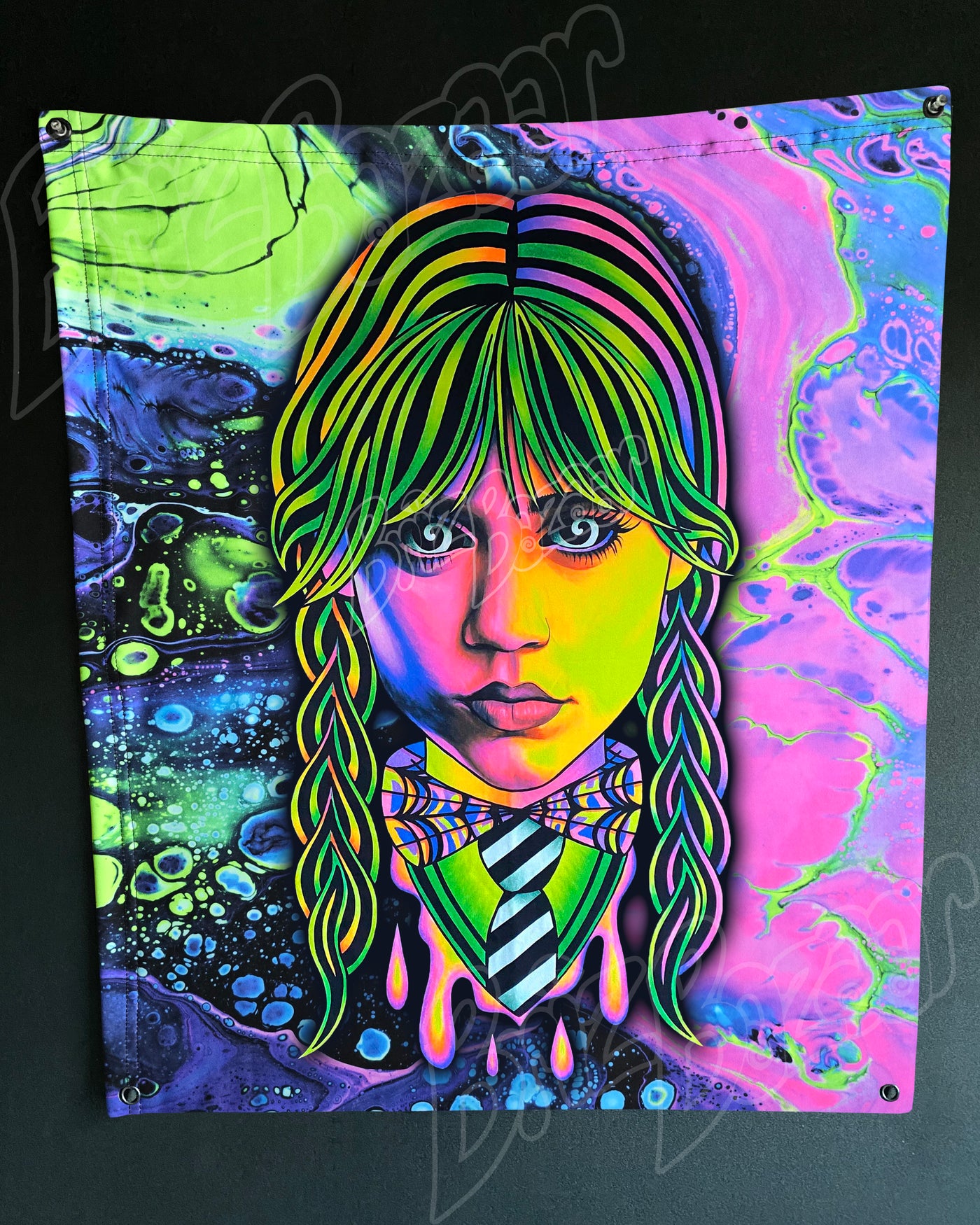 Custom Fluid UV Tapestry of Brizzday