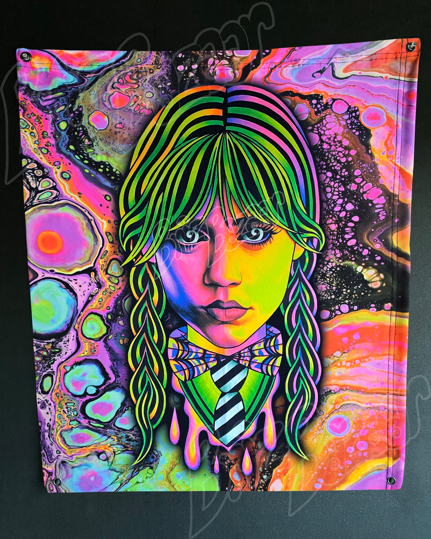 Custom Fluid UV Tapestry of Brizzday