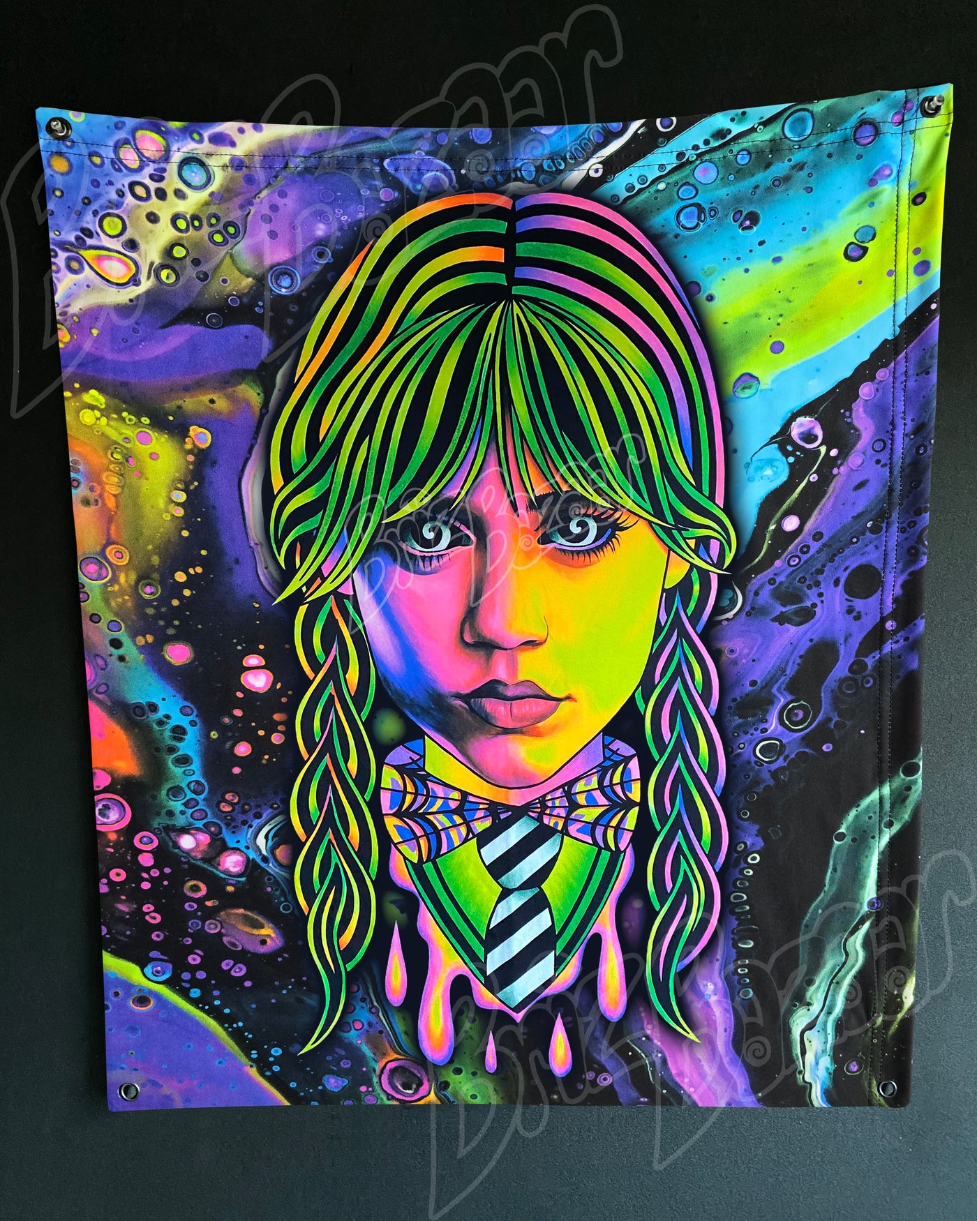 Custom Fluid UV Tapestry of Brizzday