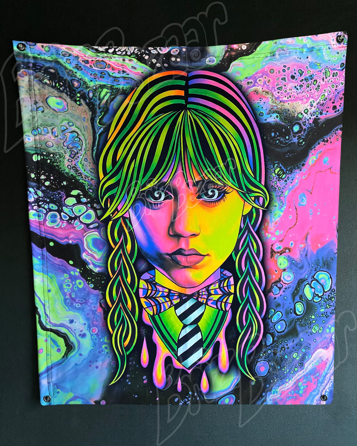 Custom Fluid UV Tapestry of Brizzday