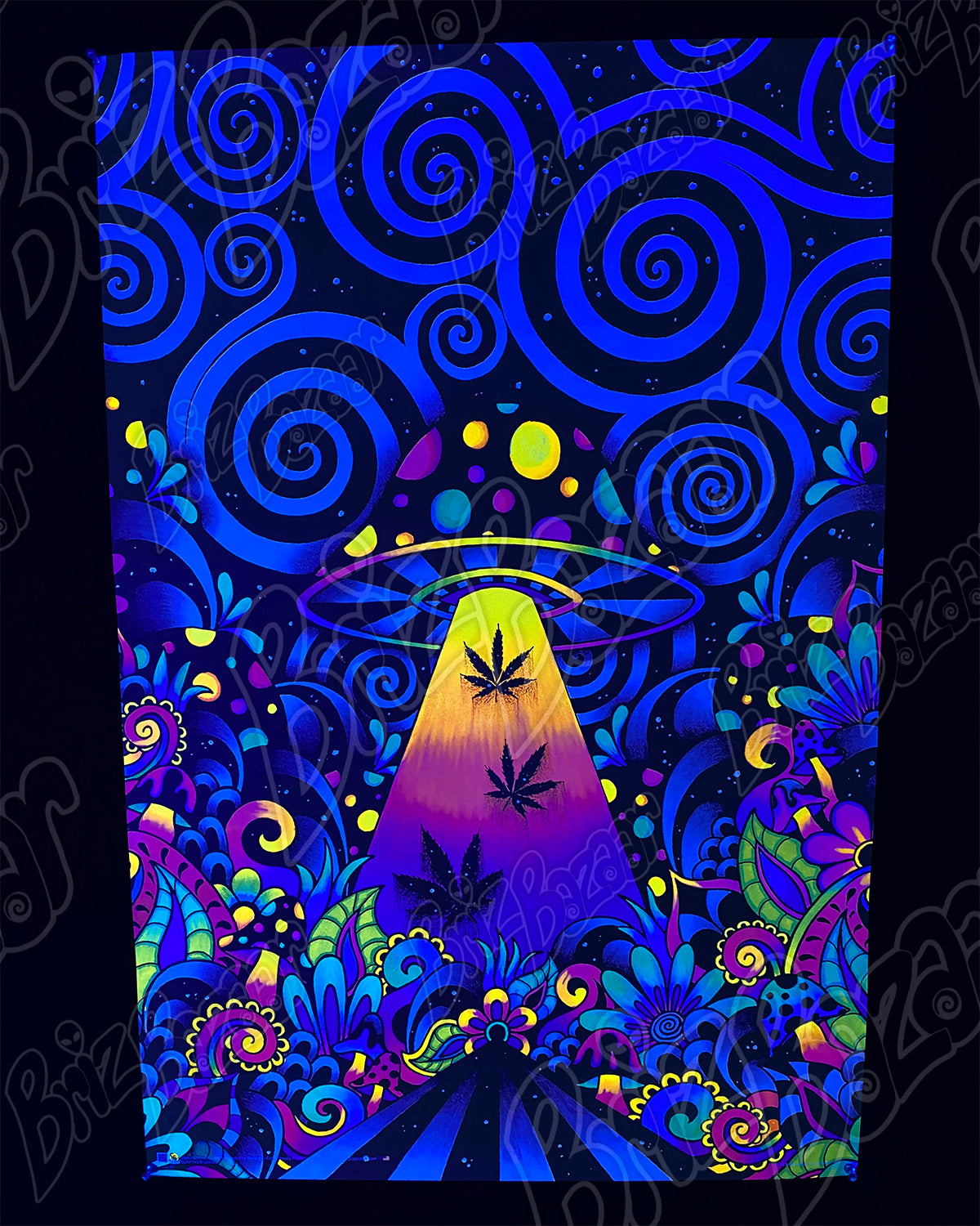 Brizland Blacklight Poster – UV Reactive Psychedelic Art – Brizbazaar