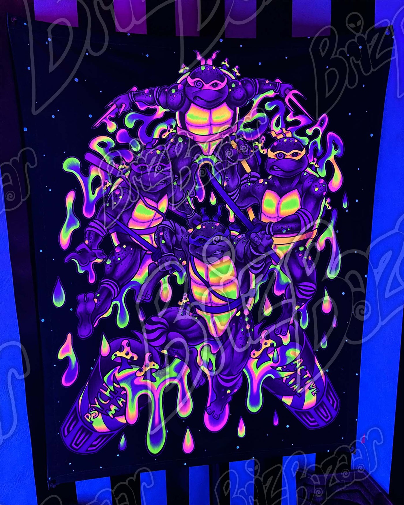 Blacklight Reactive Tapestry of DMNT