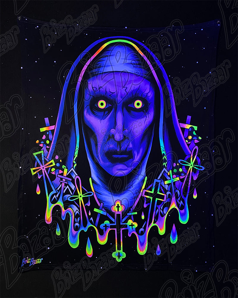 Blacklight Reactive Tapestry of Twizted Sister
