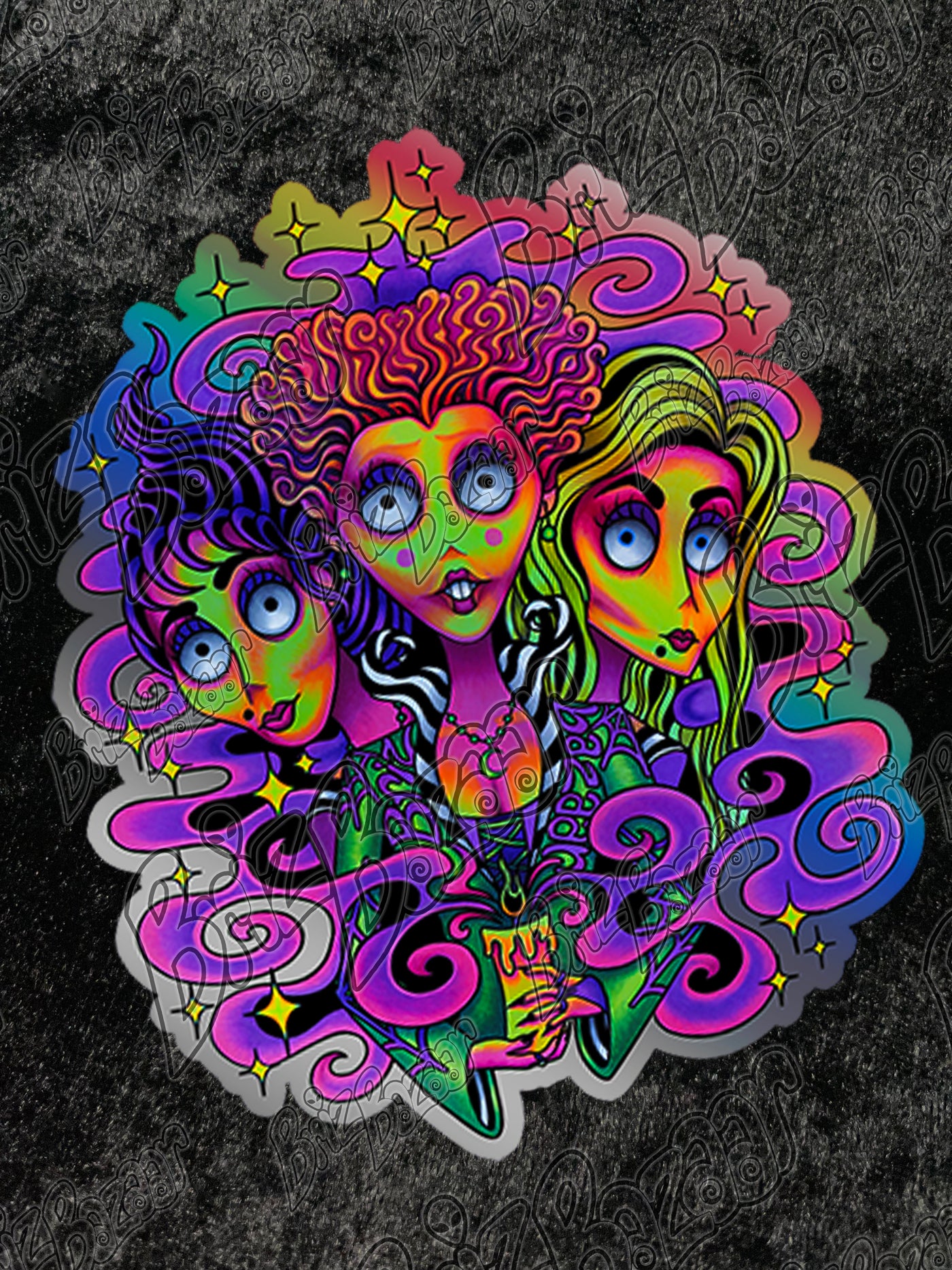 Holographic sticker of Wicked Witchez