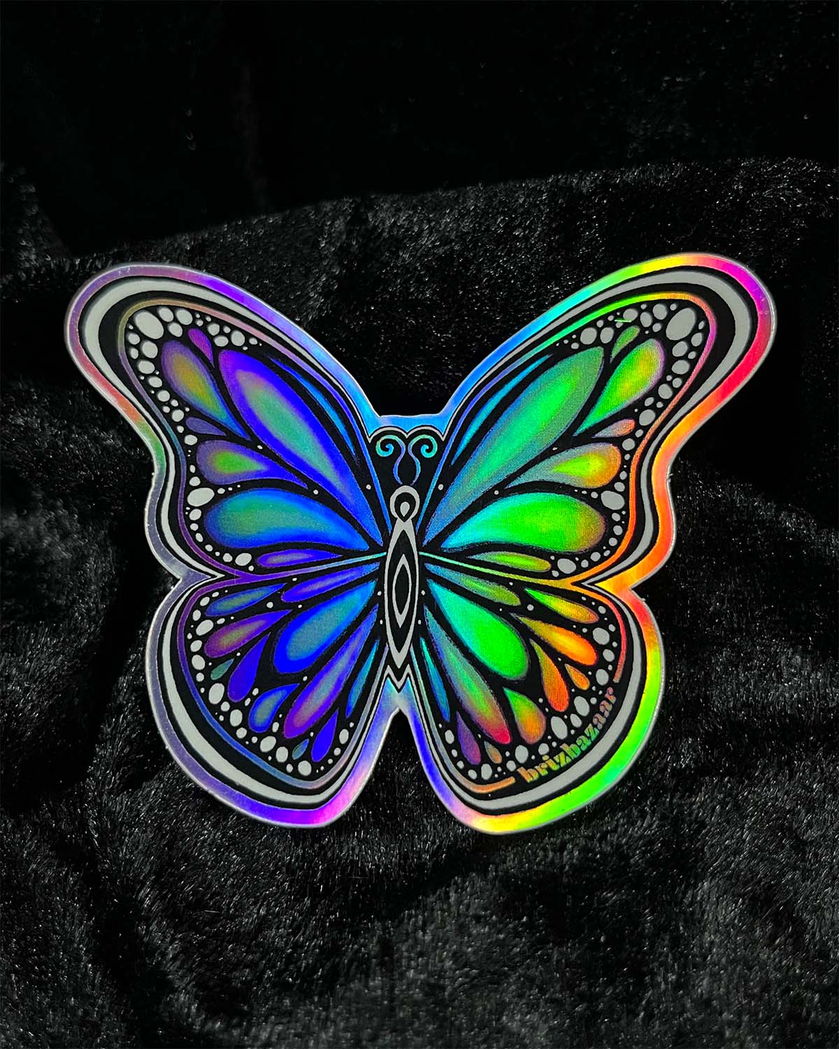 Holographic sticker of Butterfly Vibez