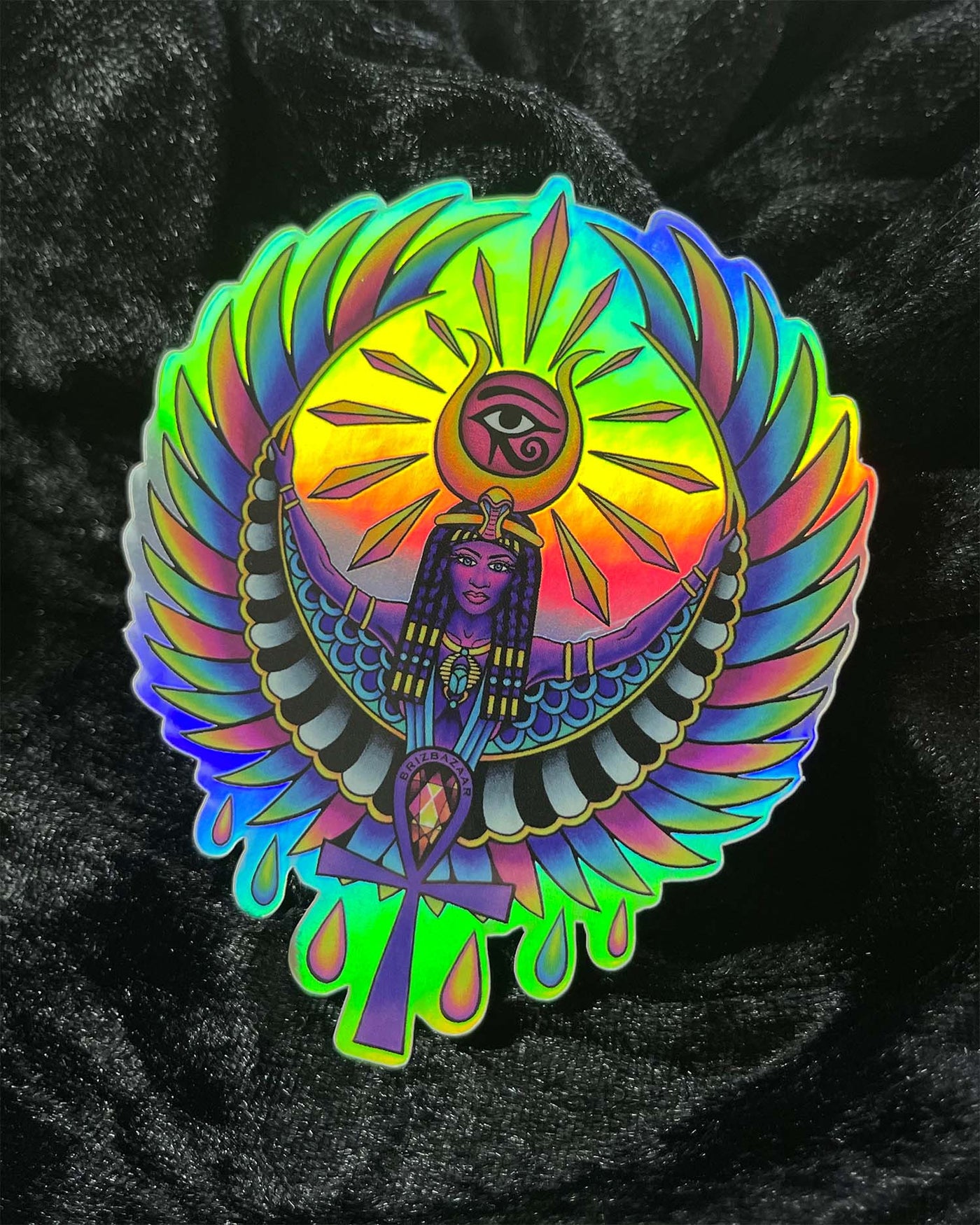 Holographic sticker of Aset