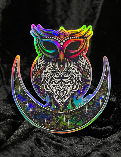Holographic sticker of Electro Owl