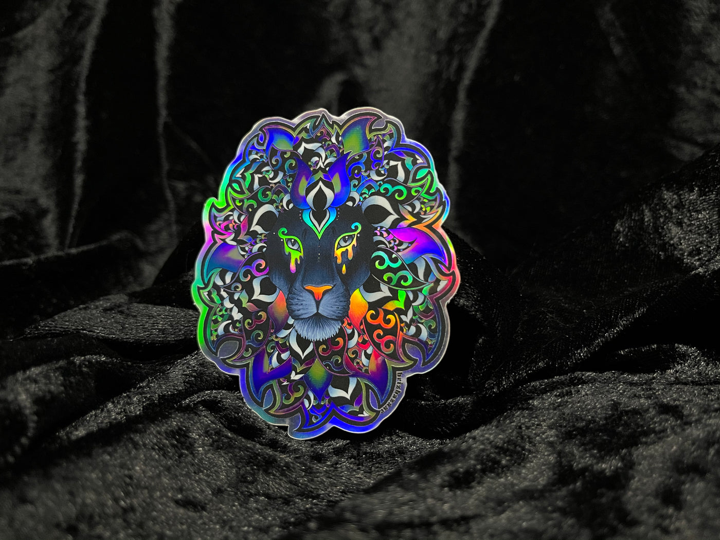 Holographic sticker of Electric Lion