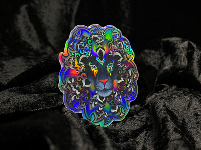 Holographic sticker of Electric Lion