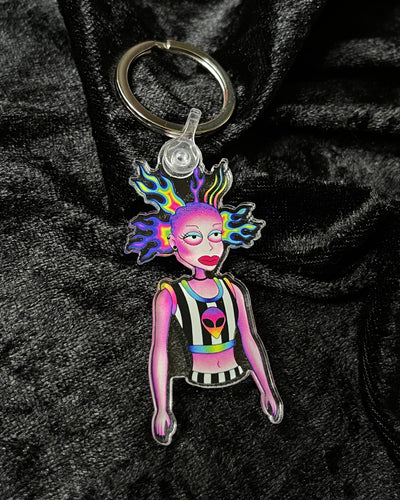 Acrylic Keychain of Rave Doll