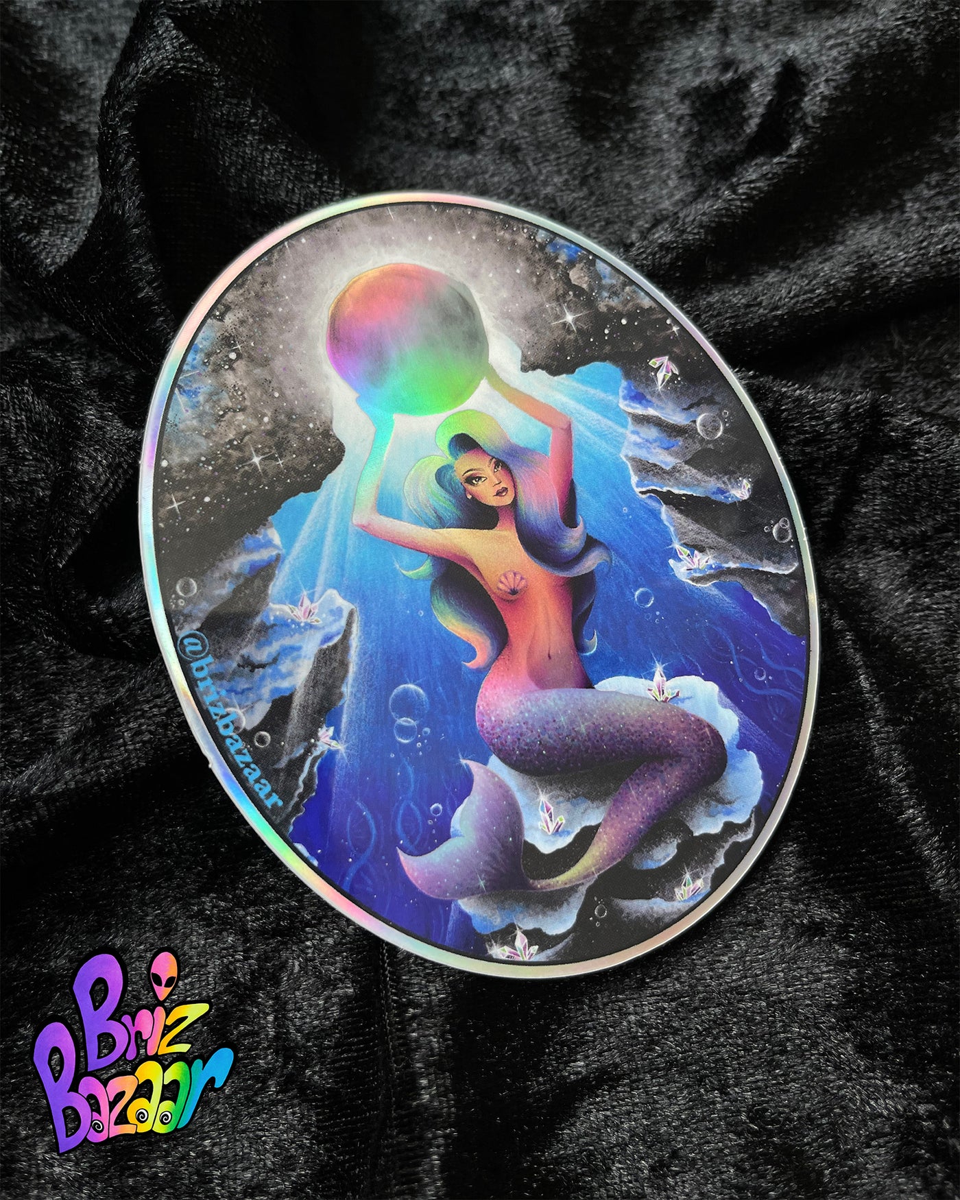 Holographic sticker of Lunar Mermaid